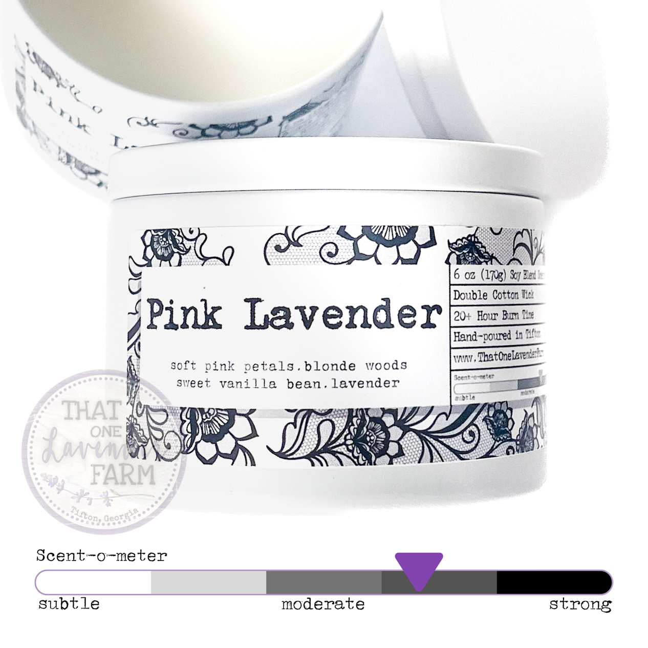 Pink Lavender Soy Blend Candle