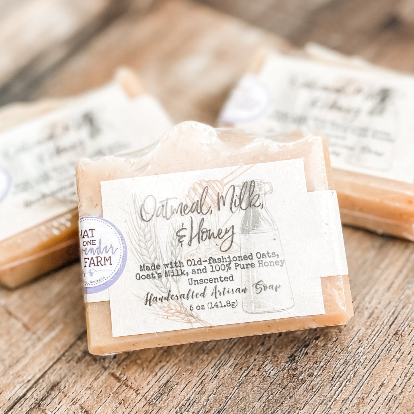 Oatmeal, Milk, & Honey Unscented Handcrafted Artisan Soap (7177425682609)
