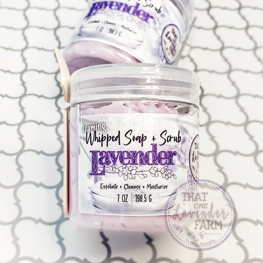 Lavender Whipped Soap + Scrub