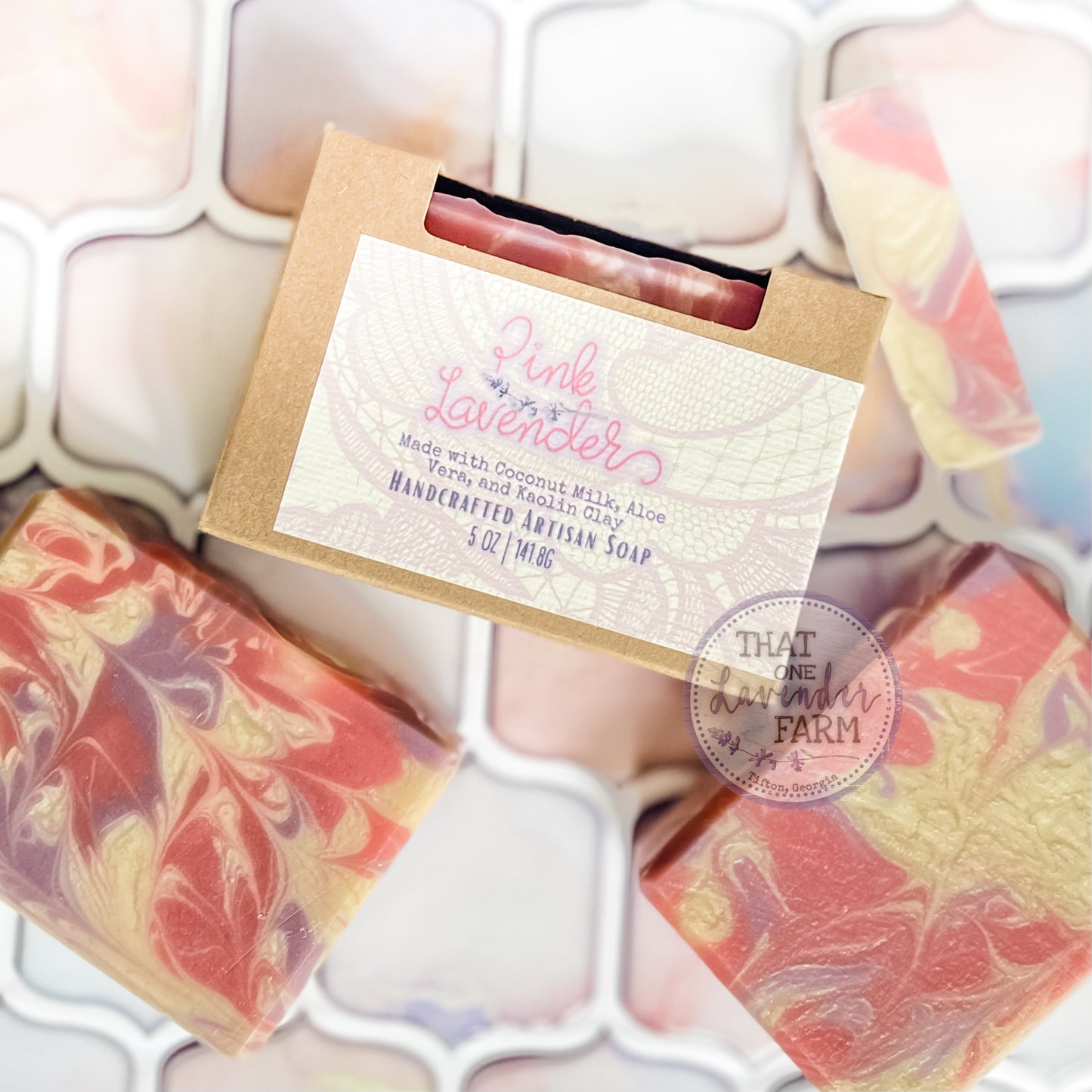 Pink Lavender Handcrafted Artisan Soap (7177427288241)