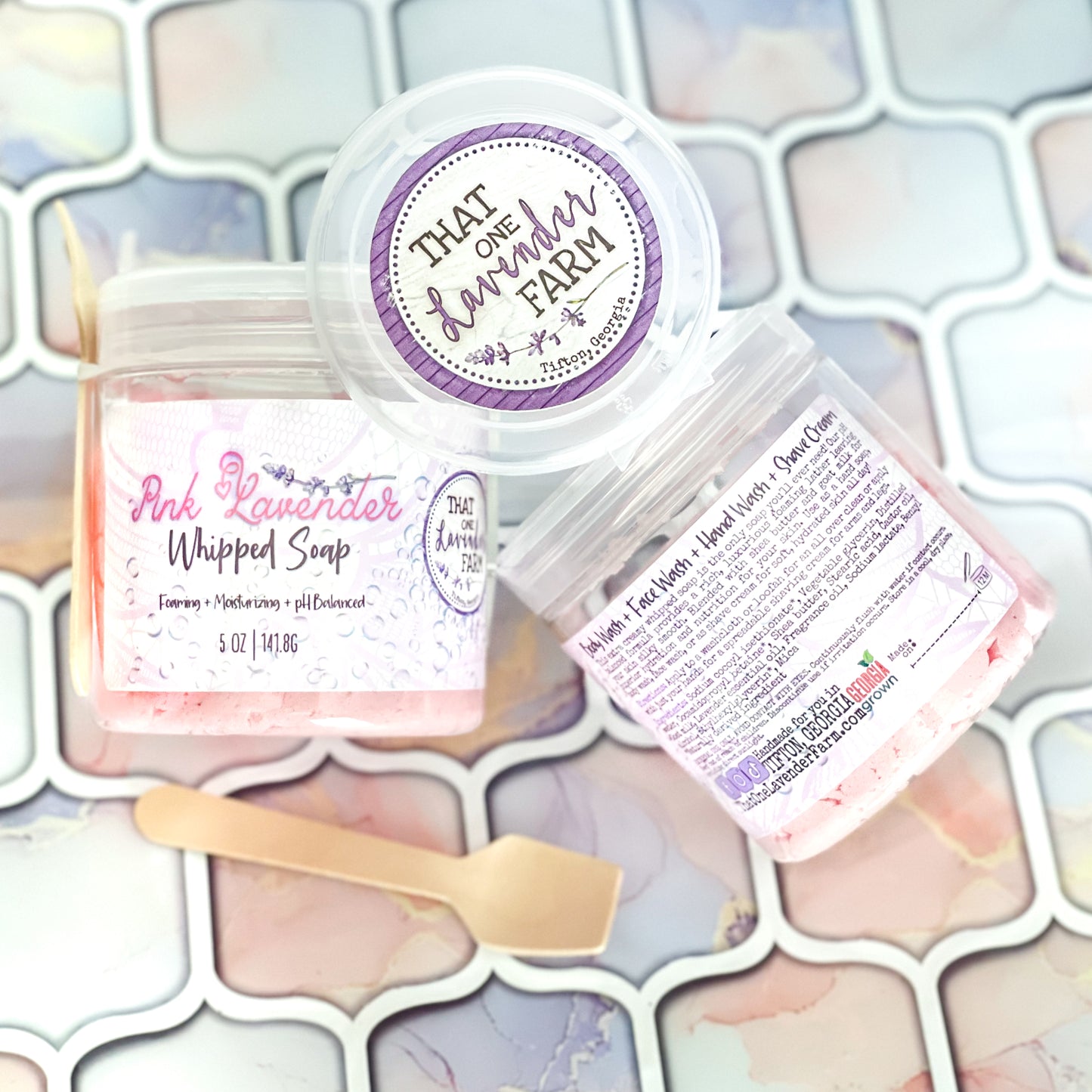 Pink Lavender Whipped Soap